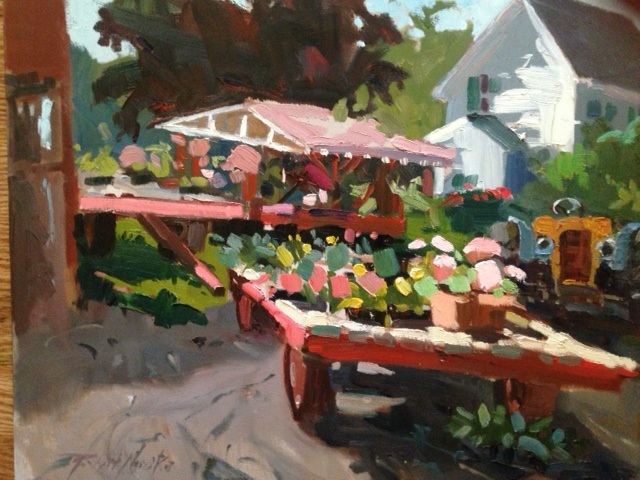Farm Cart, oil painting by Robert Noreika