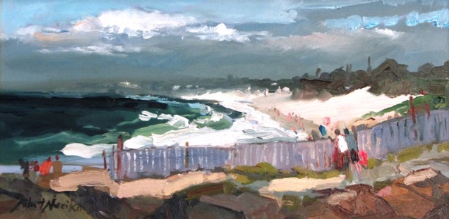 Afternoon performance, seaside oil painting by Robert Noreika