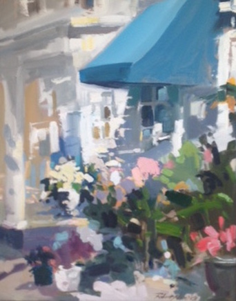 Flower Shop Marblehead oil painting by Robert Noreika