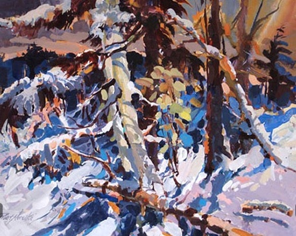 Winter Tracery, watercolor by Robert Noreika